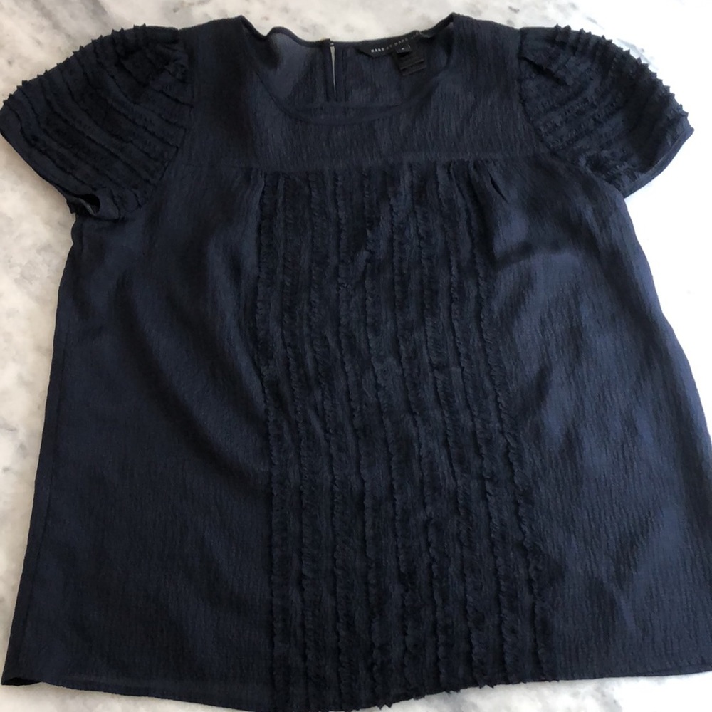 Marc by Marc Jacobs navy silk top